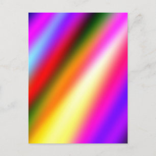 Blue pink ombre watercolor abstract pastel rainbow postcard