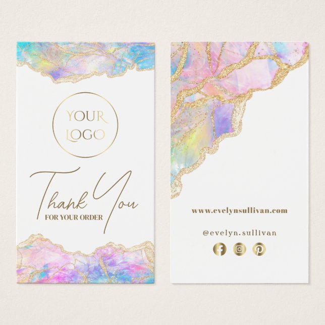 Blue pink opal package insert (Front & Back)