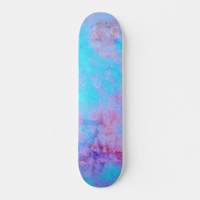 Blue Pink Purple Abstract Pattern Skateboard (Front)