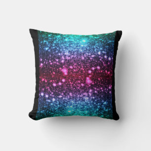 Blue Pink Purple Sparkle Pillow