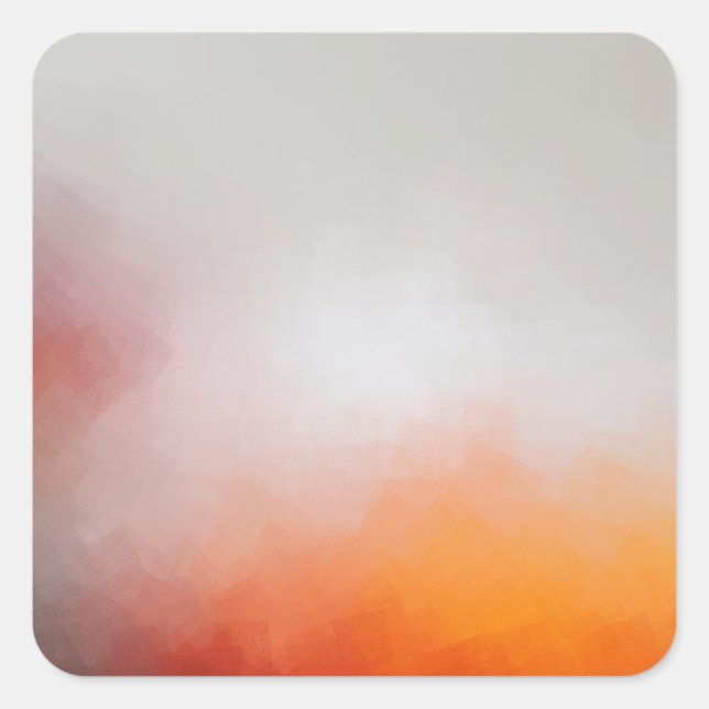 Blue Pink Red Purple Yellow Orange Modern Abstract Square Sticker (Front)