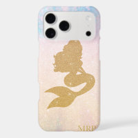 *~* Blue Pink Sparkle Gold Glitter Mermaid