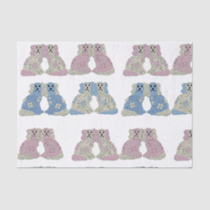 Blue Pink Staffordshire Dogs Ginger Jars Jar Tissue Paper