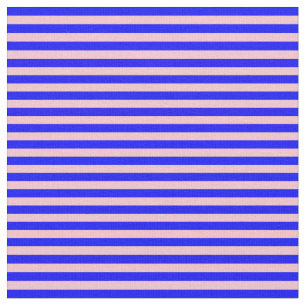 Blue & Pink Striped Pattern Fabric