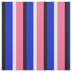 Blue Pink Stripes Textile Fabric
