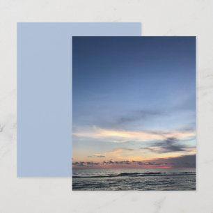 Blue Pink Sunrise Ocean Beach scrapbook paper