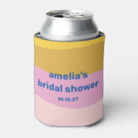Blue Pink Yellow Cute Playful Custom Bridal Shower