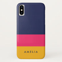 Blue Pink Yellow Vibrant Colour Block Modern