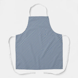 Blue Pinstripe Kitchen Grilling Barbecue Chef Apron