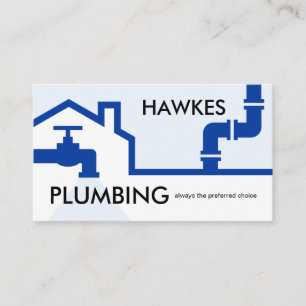 Blue Pipes Building Frame Leaking Faucet Business Card