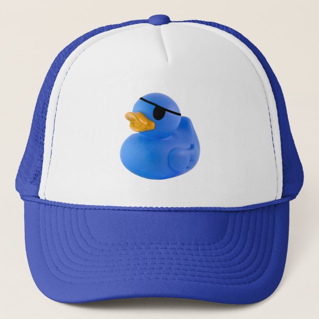Blue pirate rubber duck hat (Front)
