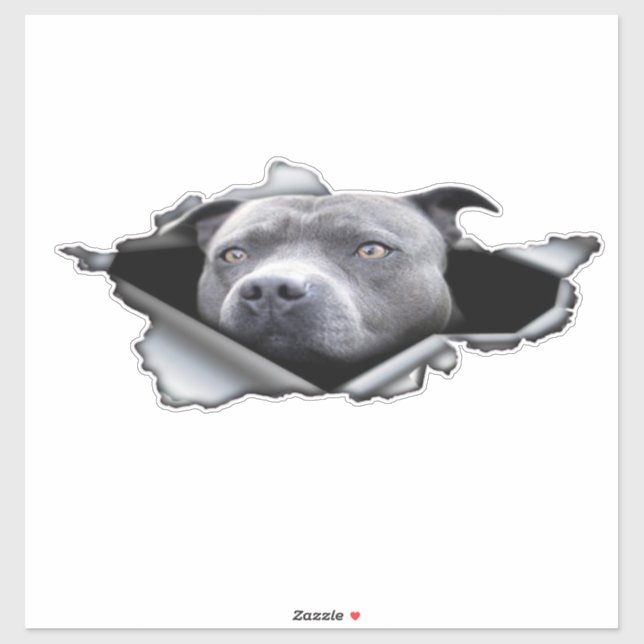 Blue Pitbull car decal, Car Decoration,Car sticker (Sheet)