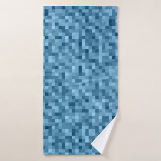 Blue Pixel Bath Towel