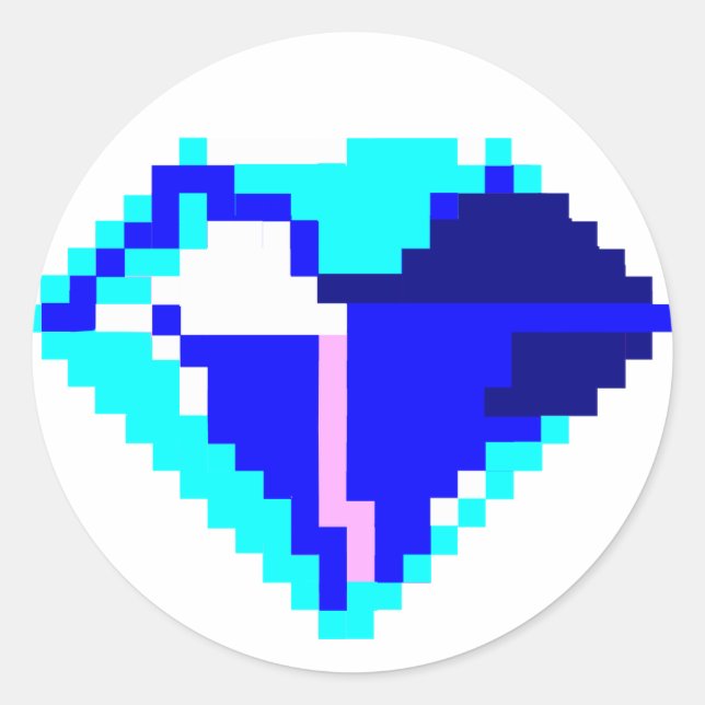 Blue Pixel Gem Stickers (Front)