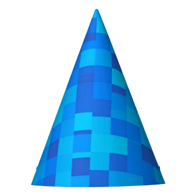 Blue Pixel Party Hat (Front)