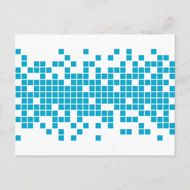 Blue Pixels Postcard (Front)