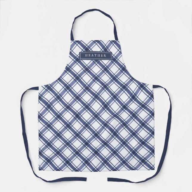 Blue Plaid Apron (Front)