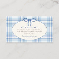 Blue Plaid Baby Boy Gift Registry | Chick