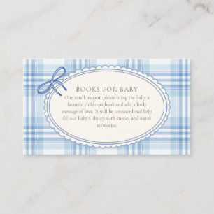 Blue Plaid Book for Baby Boy   Little Chick  Enclosure Card