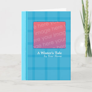 Blue Plaid Book Holiday Card