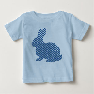 Blue Plaid Bunny Baby Baby T-Shirt