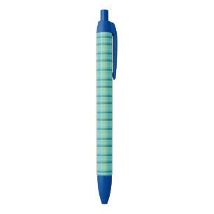 Blue Plaid by Shirley Taylor Black Ink Pen
