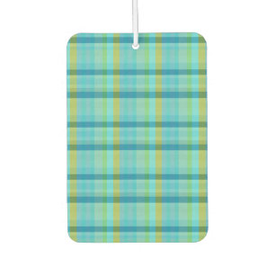 Blue Plaid by Shirley Taylor Car Air Freshener
