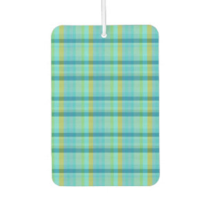 Blue Plaid by Shirley Taylor Car Air Freshener