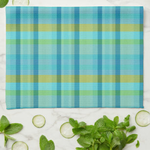 Blue Plaid by Shirley Taylor Kitchen Towel