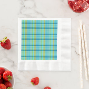Blue Plaid by Shirley Taylor Napkin