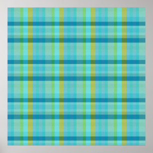 Blue Plaid by Shirley Taylor Poster