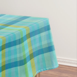 Blue Plaid by Shirley Taylor Tablecloth