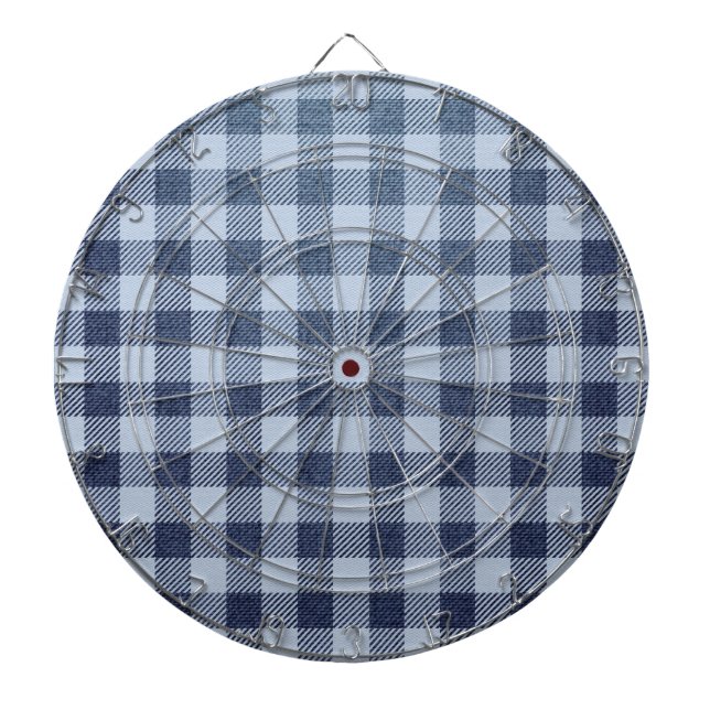 Blue Plaid Dartboard (Front)