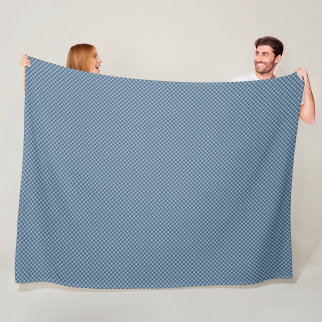 Blue Plaid Fleece Blanket (In Situ)