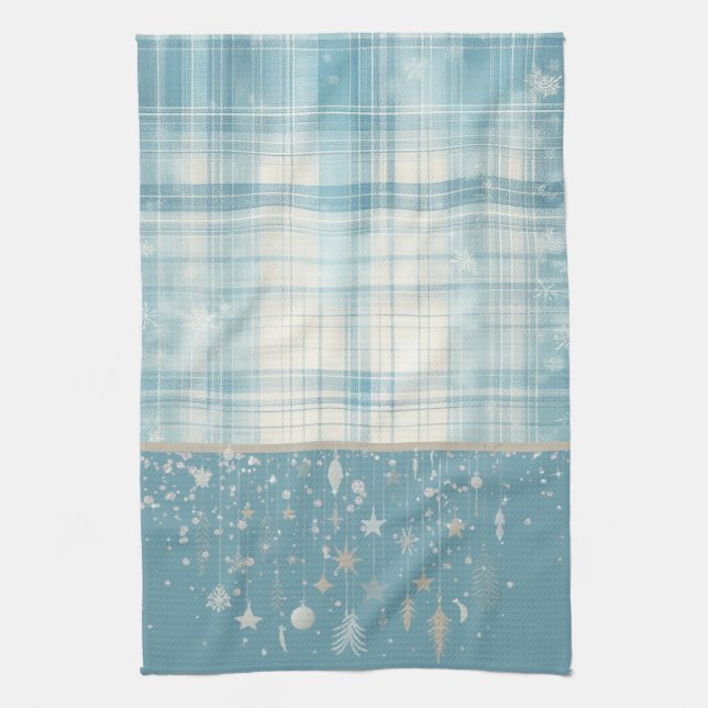 Blue Plaid Kitchen Towel (Vertical)