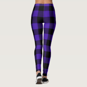 Blue Plaid Leggings