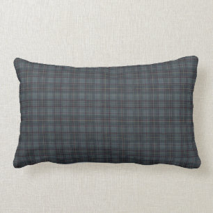 Blue Plaid Mix and Match   Lumbar Pillow