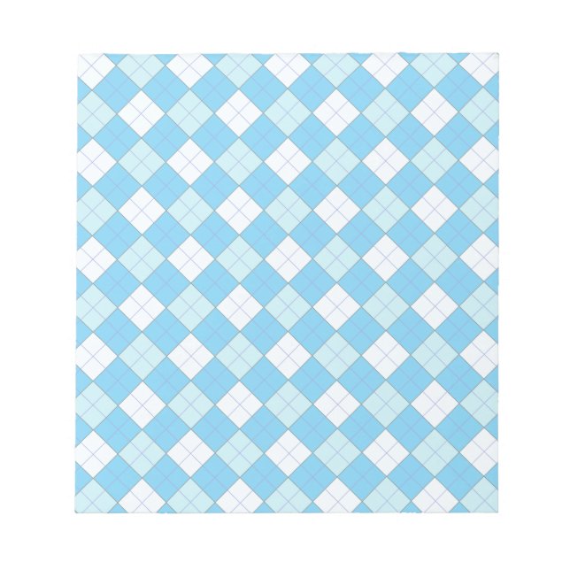 Blue Plaid Notepad (Front)