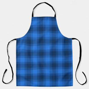 Blue Plaid Pattern, Buffalo.  Apron
