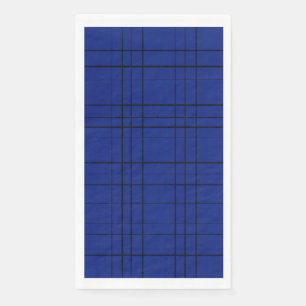 Blue plaid pattern napkin