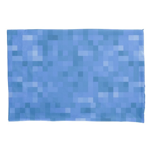 Blue Plaid Pattern Pillowcase (Front)