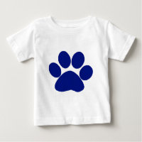 Blue Plaid Paw Print