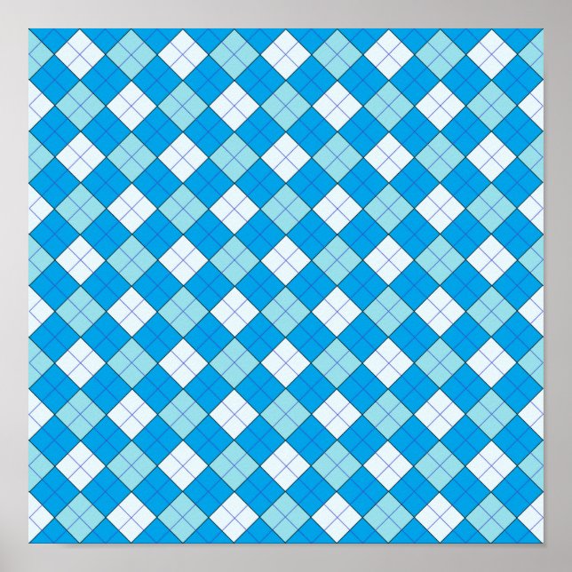 Blue Plaid Poster (Front)