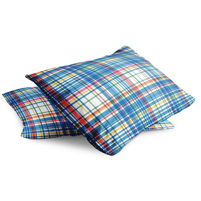 Blue Plaid Rainy Day Parade Collection Pillowcase (Creator Uploaded)
