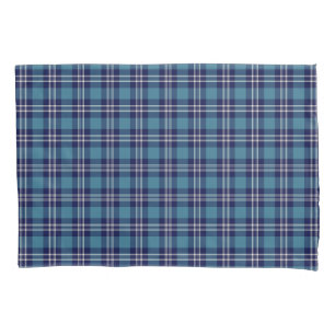 Blue Plaid Scottish St Andrews District Tartan Pillowcase