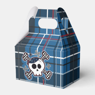 Blue Plaid Skull Bones Anniversaire Ballotins