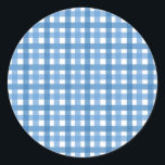 Blue Plaid Sticker/Envelope Seal<br><div class="desc">A classic blue plaid/chequered Sticker or Envelope Seal</div>