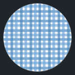 Blue Plaid Sticker/Envelope Seal<br><div class="desc">A classic blue plaid/chequered Sticker or Envelope Seal</div>