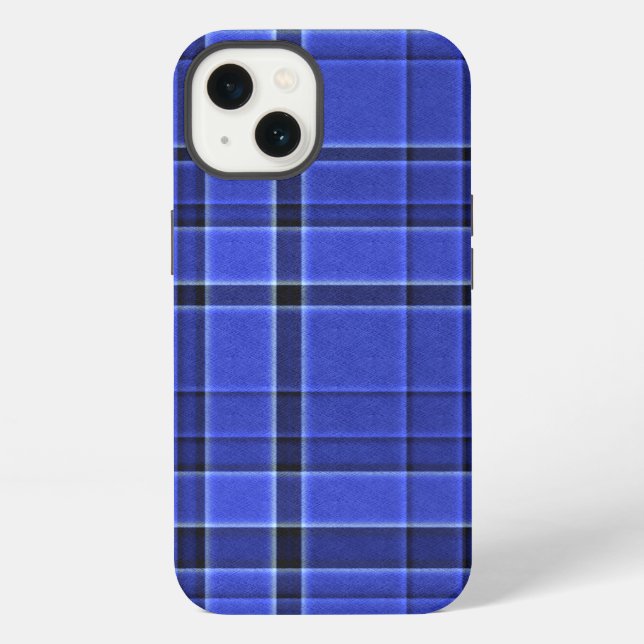 Blue Plaid Tartan iPhone Case (Back)