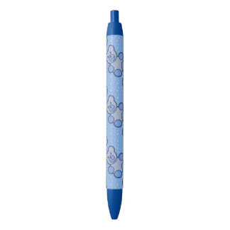 Blue Plaid Teddy Bears Blue Ink Pen